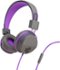 JLab - JBuddies Studio On-Ear Kids Wired Headphones - Gray/Purple-Angle_Standard