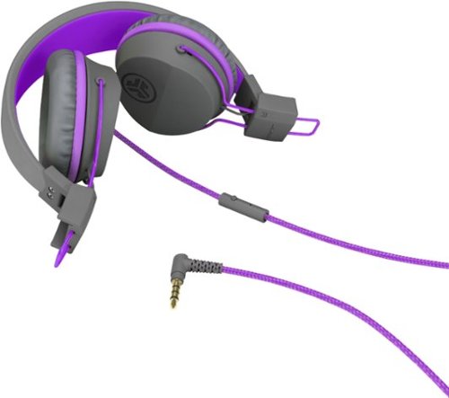 JLab JBuddies Studio On-Ear Kids Wired Headphones - Gray/Purple WHERE TO BUY