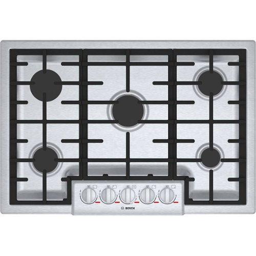 Bosch - Benchmark Series 30" Built-In Gas Cooktop with 5 burners - Stainless steel