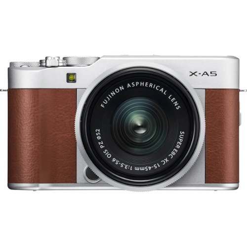Fujifilm - X Series X-A5 Mirrorless Camera with 15-45mm Lens - Brown-Front_Standard 