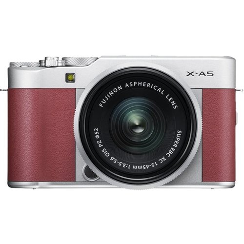 Fujifilm - X Series X-A5 Mirrorless Camera with 15-45mm Lens - Pink-Front_Standard 