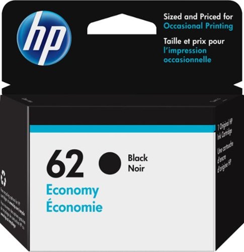  HP - 62 Economy Capacity - Black Ink Cartridge - Black