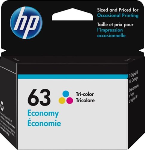  HP - 63 Economy Capacity - Tri-color Ink Cartridge - Assorted Color