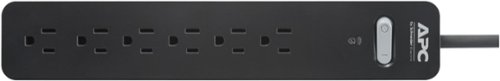 APC Essential SurgeArrest 6-Outlet Surge Protector - Black/Gray WORLDWIDE DELIVERY
