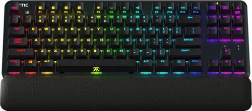  Fnatic - Mini Streak Professional Esports Wired TKL Gaming Mechanical CHERRY MX RGB Brown Switch Keyboard with RGB Back Lighting - Black