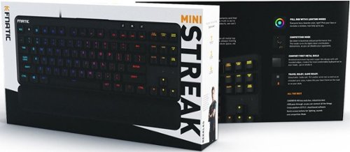 Fnatic Mini Streak Professional Esports Wired TKL Gaming Mechanical CHERRY MX RGB Brown Switch Keyboard with RGB Back Lighting - Black WHERE TO BUY