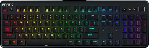  Fnatic - Streak Wired Gaming Mechanical Cherry Red MX RGB Switch Keyboard with RGB Back Lighting - Black