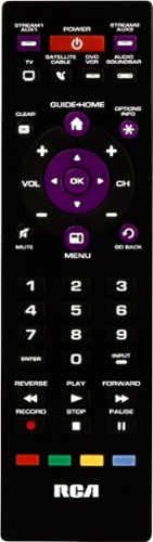 RCA - 6-Device Universal Remote - Black-Angle_Standard 