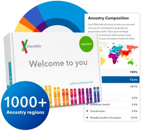 23andMe DNA Test - Ancestry Personal Genetic Service - White BUY ONLINE