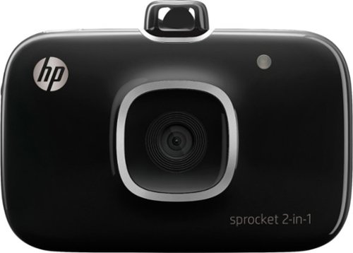 HP - Sprocket 2-in-1 Photo Printer - Black-Front_Standard 