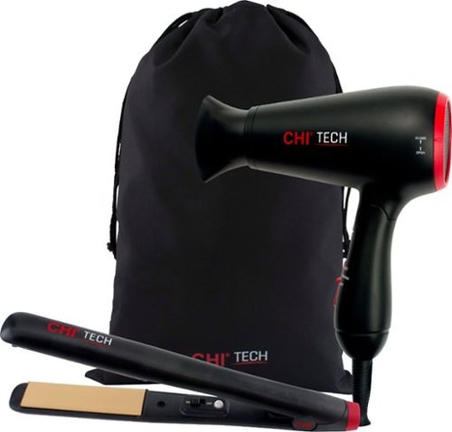  CHI - GF8511 2 Piece Travel Set Ceramic Hair Dryer - Red/Black