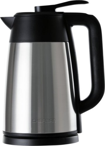 Chefman - 1.7L Electric Kettle - Stainless Steel-Front_Standard 