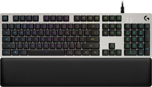 Logitech - G513 RGB Wired Gaming Mechanical Romer-G Tactile Switch Keyboard - Silver-Front_Standard 