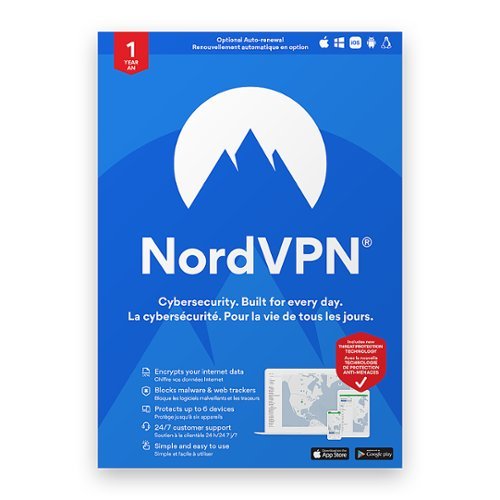 NordVPN - VPN Software (1-Year Subscription) - Android, Mac OS, Windows, Apple iOS