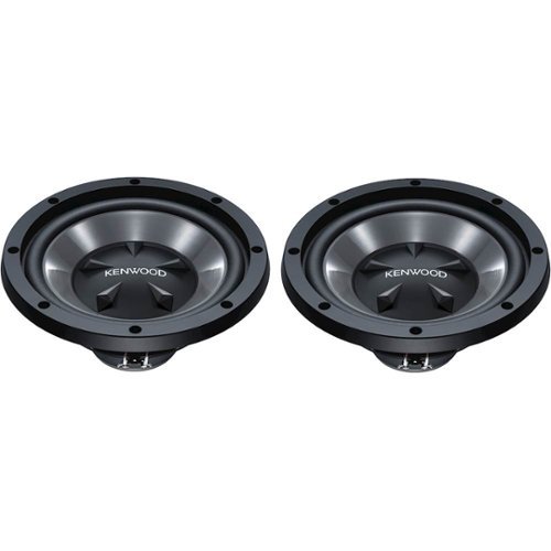 Kenwood - Dual 10" Single Voice Coil 4-Ohm Subwoofers - Black-Front_Standard