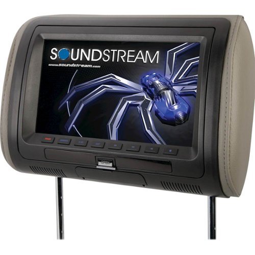 Soundstream 9 Universal Replacement Headrest LCD Monitor with DVD Player - Black GLOBAL SHIPPING