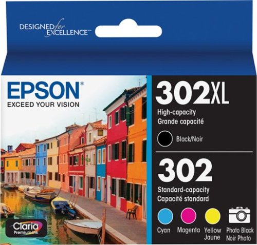 Epson - 302/302XL 5-Pack High-Yield and Standard Capacity Ink Cartridges - Cyan/Magenta/Yellow/Black & Photo Black