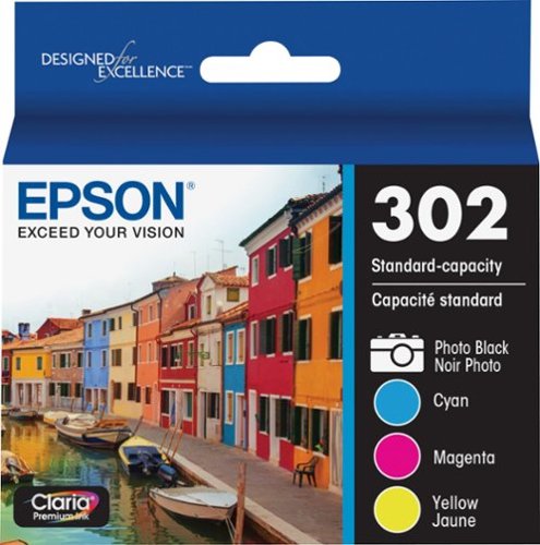 Epson - 302 4-Pack Standard Capacity Ink Cartridges - Assorted Color