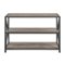 Walker Edison - Industrial Metal and Wood 3-Shelf Bookcase - Grey Wash-Front_Standard