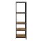 Walker Edison - X-frame Industrial Wood and Metal 4-Shelf Bookcase - Rustic Oak-Front_Standard