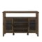 Walker Edison - Tall Storage Buffet TV Stand for TVs up to 55" - Dark Walnut-Front_Standard