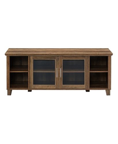 Walker Edison - Rustic Farmhouse Columbus TV Stand Cabinet for Most Flat-Panel TVs Up to 65" - Rustic Oak