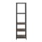 Walker Edison - X-frame Industrial Wood and Metal 4-Shelf Bookcase - Grey Wash-Front_Standard