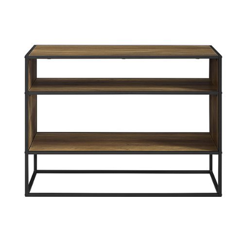  Walker Edison - 2-Shelf Bookcase - Rustic Oak