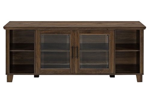 Walker Edison - 58" Farmhouse Columbus TV Stand Console for Most Flat-Panel TVs Up to 65" - Walnut