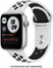 Apple Watch Nike Series 6 (GPS) 40mm Silver Aluminum Case with Pure Platinum/Black Nike Sport Band - Silver - (2020)-Front_Standard