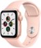 Apple Watch SE (GPS) 40mm Gold Aluminum Case with Pink Sand Sport Band - Gold-Front_Standard 