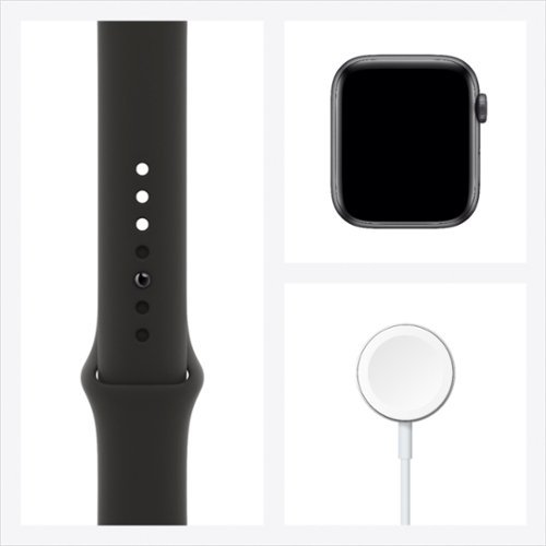 Apple Watch SE (GPS) 44 mm Caja de aluminio gris espacial con correa deportiva negra - Gris espacial