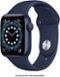 Apple Watch Series 6 (GPS) 40mm Aluminum Case with Deep Navy Sport Band - Blue - (2020)-Front_Standard