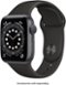 Apple Watch Series 6 (GPS) 40mm Space Gray Aluminum Case with Black Sport Band - Space Gray - (2020)-Front_Standard