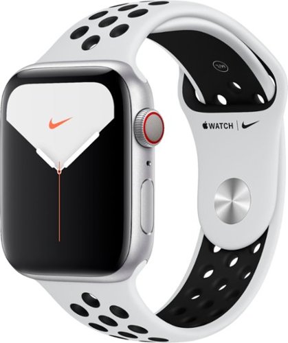 Apple Watch Nike Series 5 (GPS + Cellular) 44mm Silver Aluminum Case with Pure Platinum/Black Nike Sport Band - Silver Aluminum
