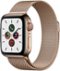 Apple Watch Series 5 (GPS + Cellular) 40mm Stainless Steel Case with Gold Milanese Loop - Gold Stainless Steel-Front_Standard 