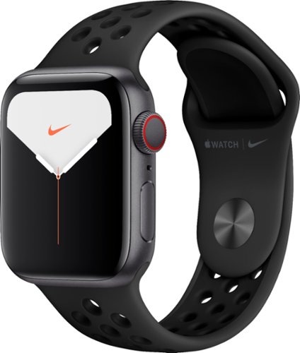 Apple Watch Nike Series 5 (GPS + Cellular) 40mm Aluminum Case with Anthracite/Black Nike Sport Band - Space Gray Aluminum (AT&T)