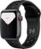 Apple Watch Nike Series 5 (GPS + Cellular) 40mm Aluminum Case with Anthracite/Black Nike Sport Band - Space Gray (AT&T) - (2019)-Front_Standard