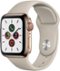Apple Watch Series 5 (GPS + Cellular) 40mm Stainless Steel Case with Stone Sport Band - Gold Stainless Steel (AT&T) - (2019)-Front_Standard