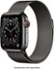 Apple Watch Series 6 (GPS + Cellular) 40mm Graphite Stainless Steel Case with Graphite Milanese Loop - Silver (AT&T) - (2020)-Front_Standard