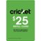Cricket Wireless - $25 Refill Card - Green-Front_Standard