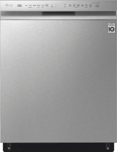 LG - 24" Front-Control Built-In Smart Wifi-Enabled Dishwasher with Stainless Steel Tub, Quadwash, and 3rd Rack - Stainless steel