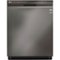 LG - 24" Front-Control Built-In Smart Wifi-Enabled Dishwasher with Stainless Steel Tub, Quadwash, and 3rd Rack - Black Stainless Steel-Front_Standard