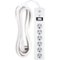 GE - 6-Outlet Surge Protector - White-Front_Standard