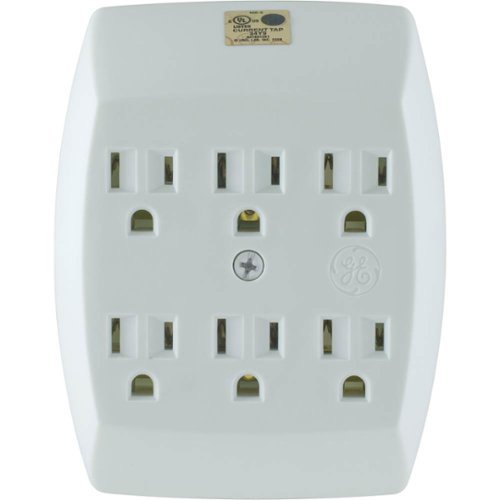 GE - 6-Outlet Grounded Tap - White
