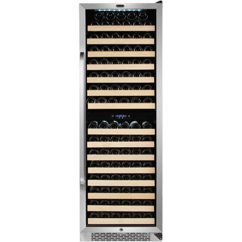 Whynter - 164-Bottle Dual Zone Wine Cooler - Stainless steel
