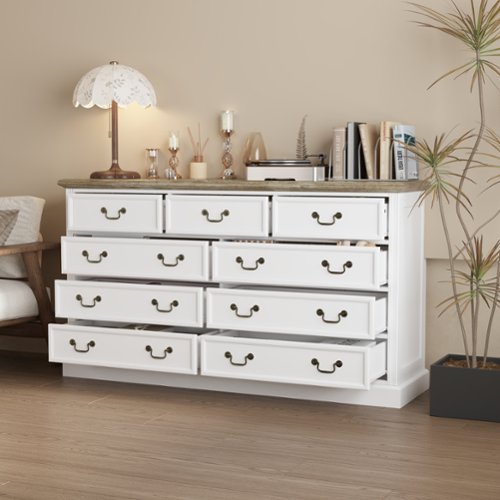 ふふ FUFU&GAGA White 33.5 in. H Accent Cabinet with 3-Adjustable