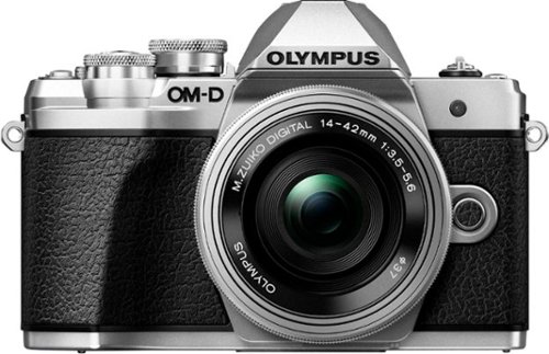 Olympus - OM-D E-M10 Mark III Mirrorless Camera with 14-42mm Lens - Silver-Front_Standard 