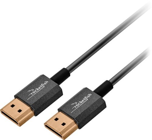 Rocketfish™ - Ultra-thin 4' 4K Ultra HD HDMI Cable - Black