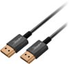 Rocketfish™ - Ultra-thin 4' 4K Ultra HD HDMI Cable - Black-Front_Standard